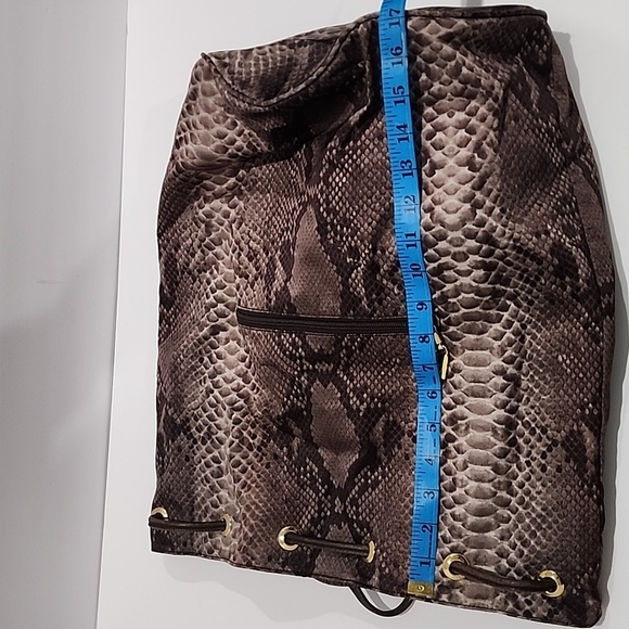 Moschino Snakeskin Print Drawstring Backpack - Picture 13 of 15